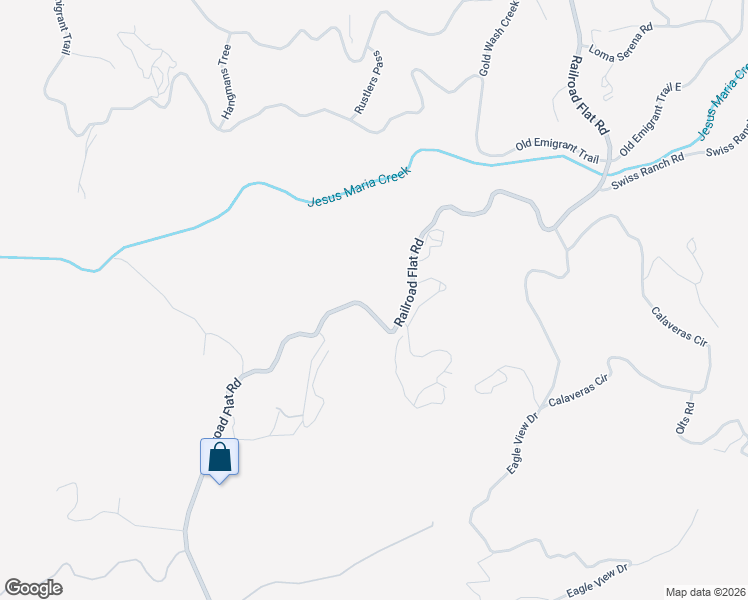 map of restaurants, bars, coffee shops, grocery stores, and more near 6028 Railroad Flat Road in Mountain Ranch