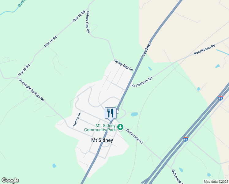 map of restaurants, bars, coffee shops, grocery stores, and more near 14 Eastover Boulevard in Mount Sidney