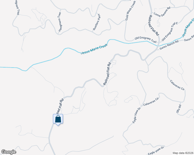 map of restaurants, bars, coffee shops, grocery stores, and more near 6028 Railroad Flat Road in Mountain Ranch