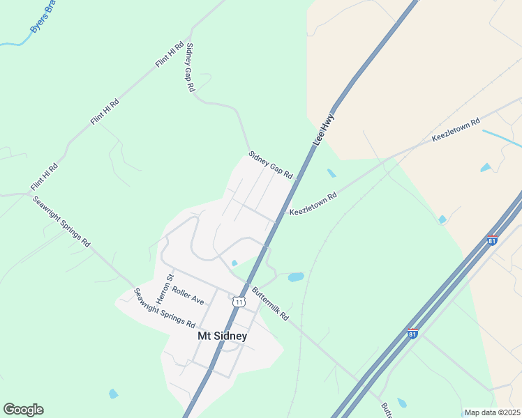 map of restaurants, bars, coffee shops, grocery stores, and more near 25 Eastover Boulevard in Mount Sidney