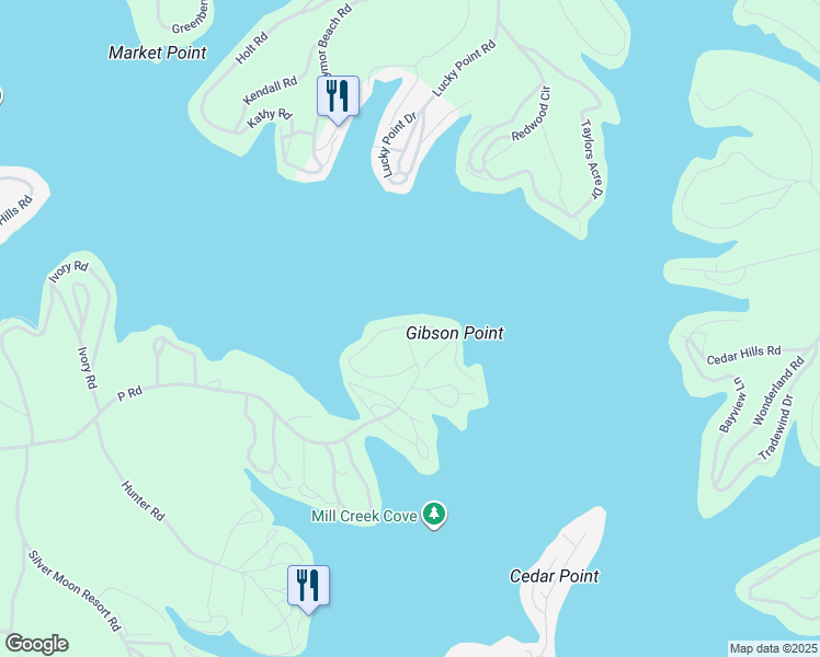 map of restaurants, bars, coffee shops, grocery stores, and more near 29051 E Gibson Point in Gravois Mills