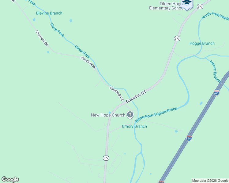 map of restaurants, bars, coffee shops, grocery stores, and more near 115 Clearfork Road in Morehead