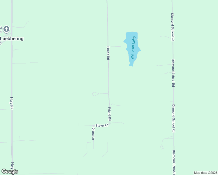 map of restaurants, bars, coffee shops, grocery stores, and more near 8180 Friend Road in Luebbering