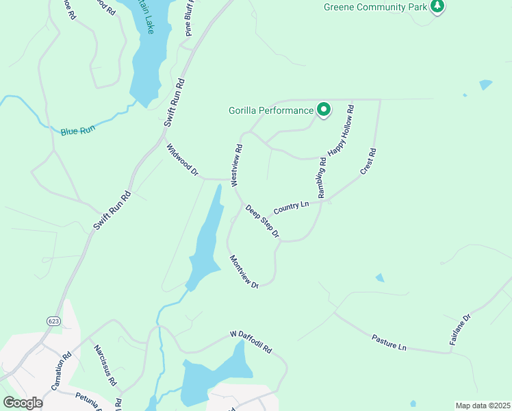 map of restaurants, bars, coffee shops, grocery stores, and more near 39 Deep Step Drive in Ruckersville