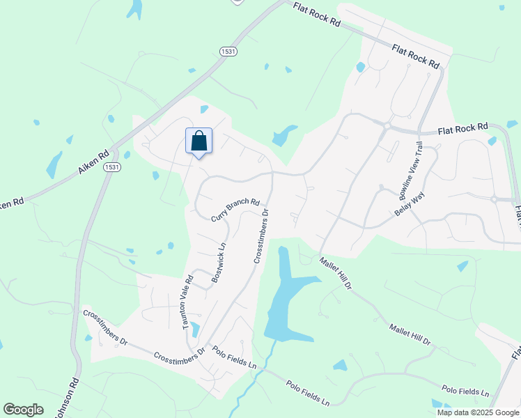 map of restaurants, bars, coffee shops, grocery stores, and more near 17301 Curry Branch Road in Louisville