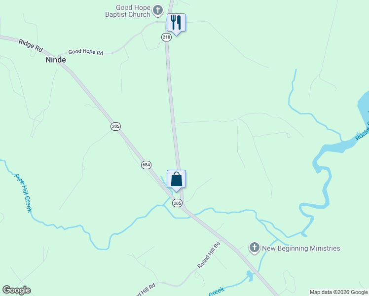 map of restaurants, bars, coffee shops, grocery stores, and more near 10387 Tetotum Road in King George