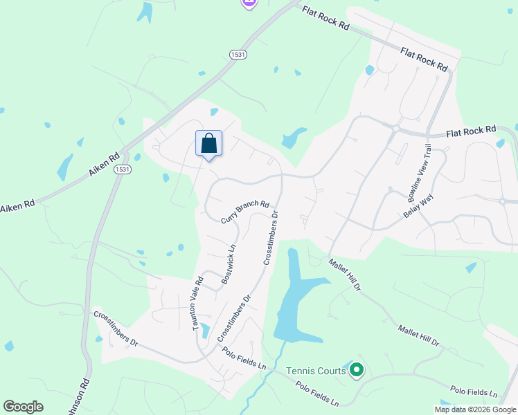 map of restaurants, bars, coffee shops, grocery stores, and more near 17301 Curry Branch Road in Louisville