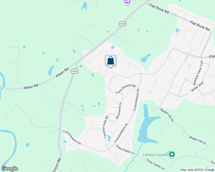 map of restaurants, bars, coffee shops, grocery stores, and more near 17423 Curry Branch Road in Louisville