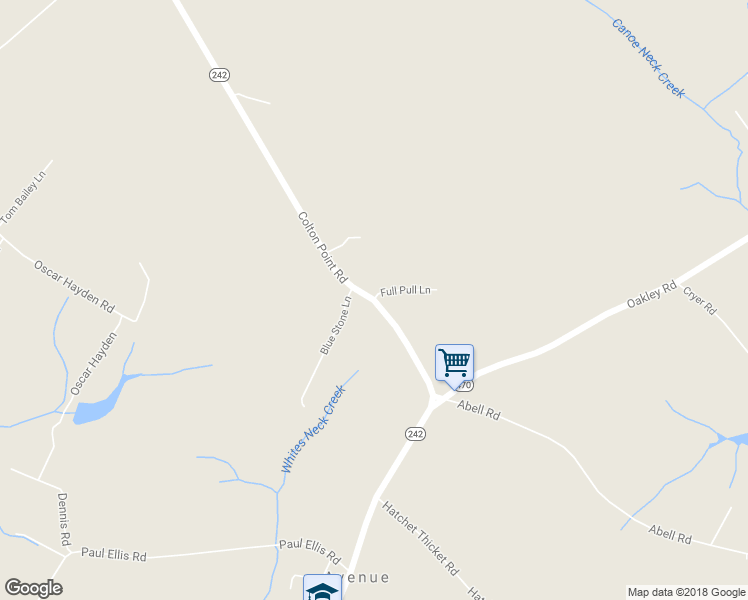 map of restaurants, bars, coffee shops, grocery stores, and more near 21899 Colton Point Road in Bushwood