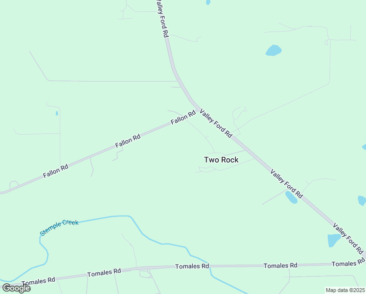 map of restaurants, bars, coffee shops, grocery stores, and more near 7585 Valley Ford Road in Petaluma
