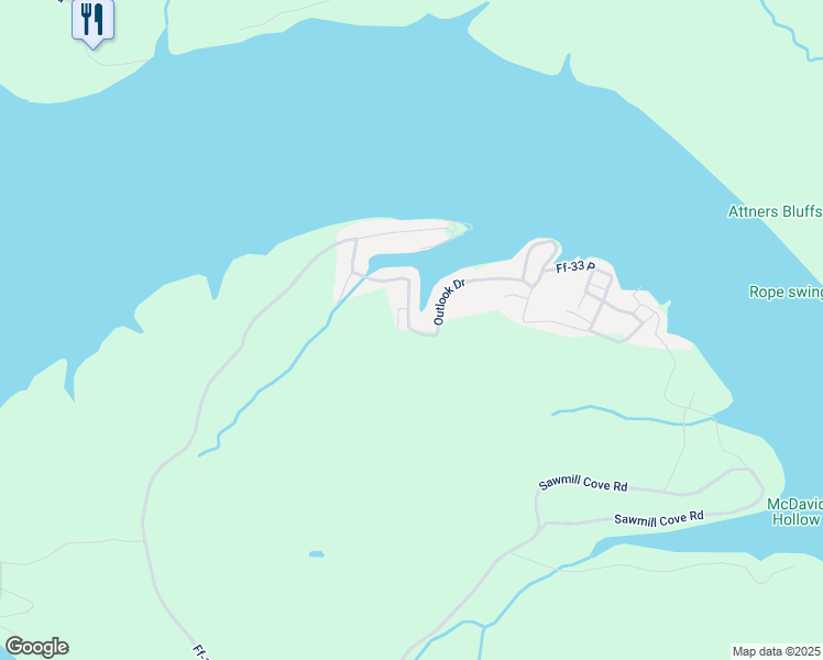 map of restaurants, bars, coffee shops, grocery stores, and more near 343 Outlook Drive in Edwards