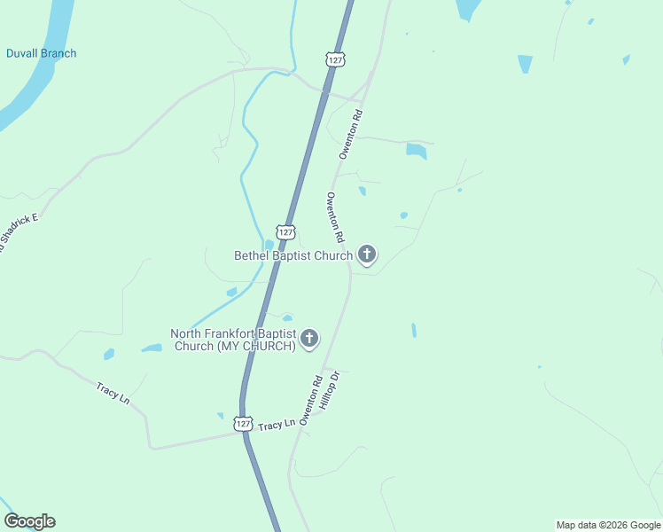 map of restaurants, bars, coffee shops, grocery stores, and more near 8255 Owenton Road in Frankfort