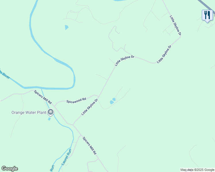 map of restaurants, bars, coffee shops, grocery stores, and more near 13132 Hickory Lane in Orange