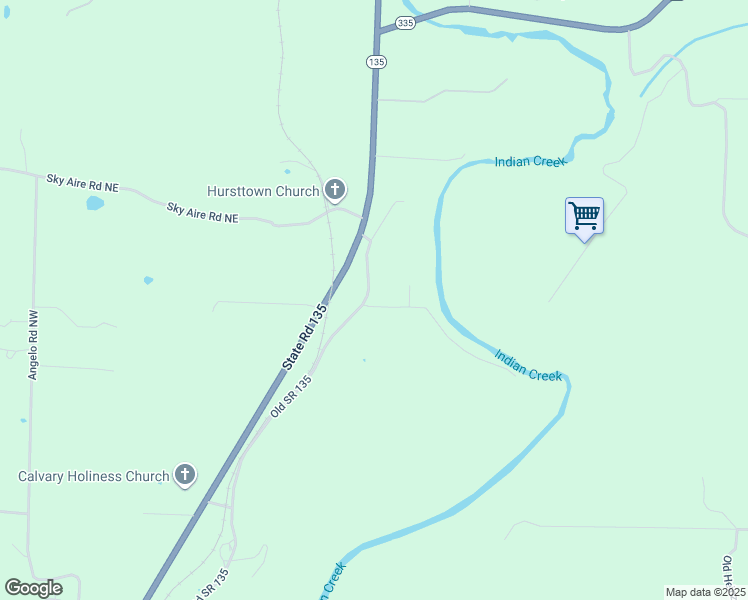 map of restaurants, bars, coffee shops, grocery stores, and more near 618 Conrad Cemetery Road Northeast in Corydon