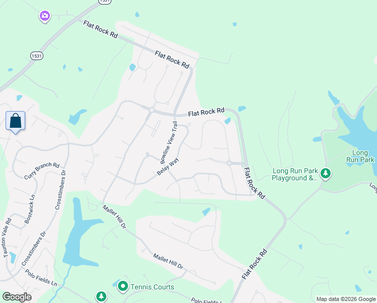 map of restaurants, bars, coffee shops, grocery stores, and more near 1800 Belay Way in Louisville