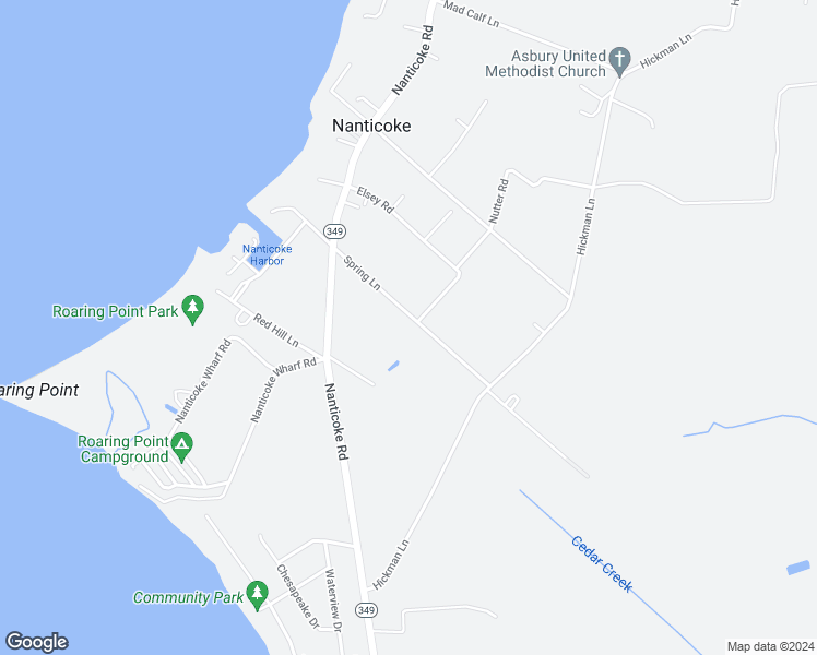map of restaurants, bars, coffee shops, grocery stores, and more near 2571 Spring Lane in Nanticoke