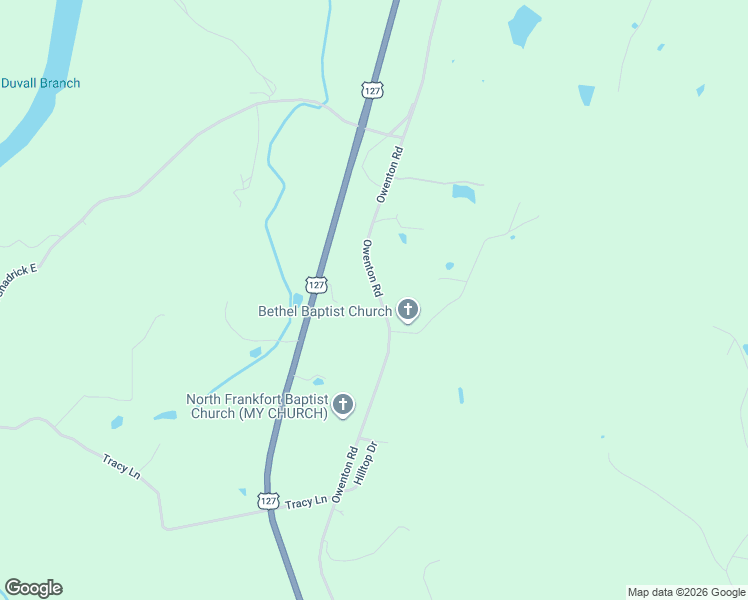 map of restaurants, bars, coffee shops, grocery stores, and more near 8255 Owenton Road in Frankfort