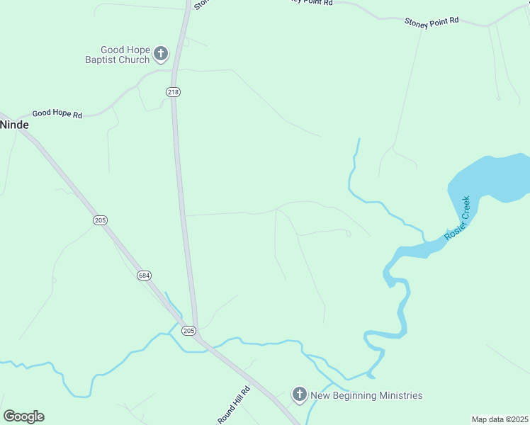 map of restaurants, bars, coffee shops, grocery stores, and more near Rosiers Creek Lane in King George County