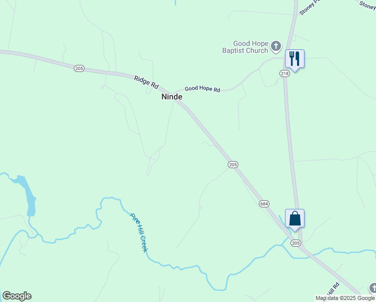 map of restaurants, bars, coffee shops, grocery stores, and more near 10335 Mountain View Drive in King George