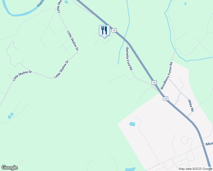 map of restaurants, bars, coffee shops, grocery stores, and more near 10070 Barnetts Ford Road in Orange