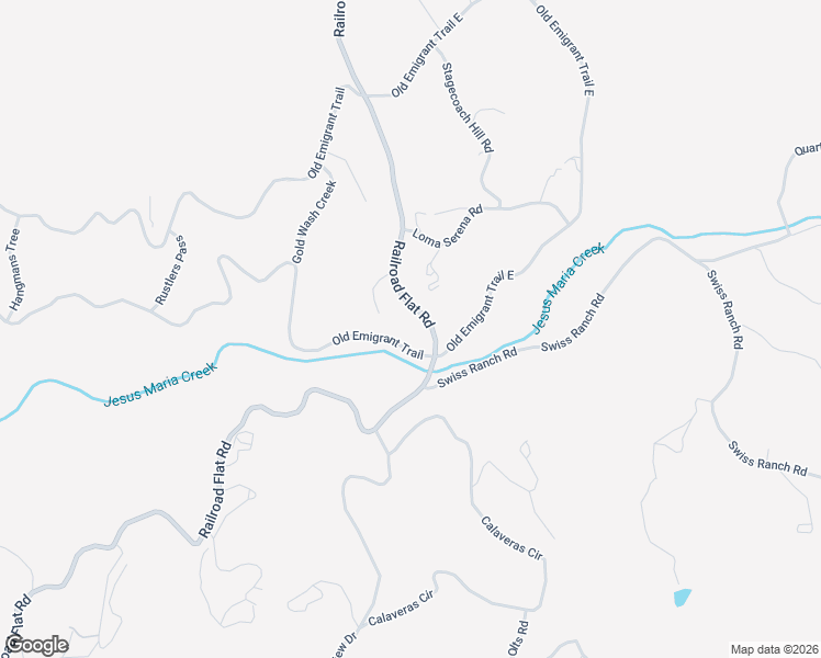 map of restaurants, bars, coffee shops, grocery stores, and more near 5252 Railroad Flat Road in Mountain Ranch