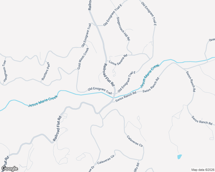 map of restaurants, bars, coffee shops, grocery stores, and more near 5252 Railroad Flat Road in Mountain Ranch