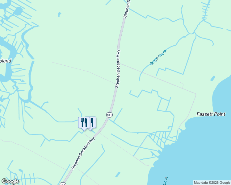 map of restaurants, bars, coffee shops, grocery stores, and more near 7962 Maryland 611 in Berlin