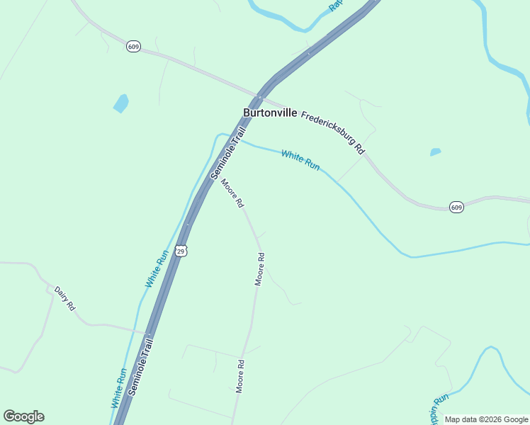 map of restaurants, bars, coffee shops, grocery stores, and more near 2620 Moore Road in Ruckersville