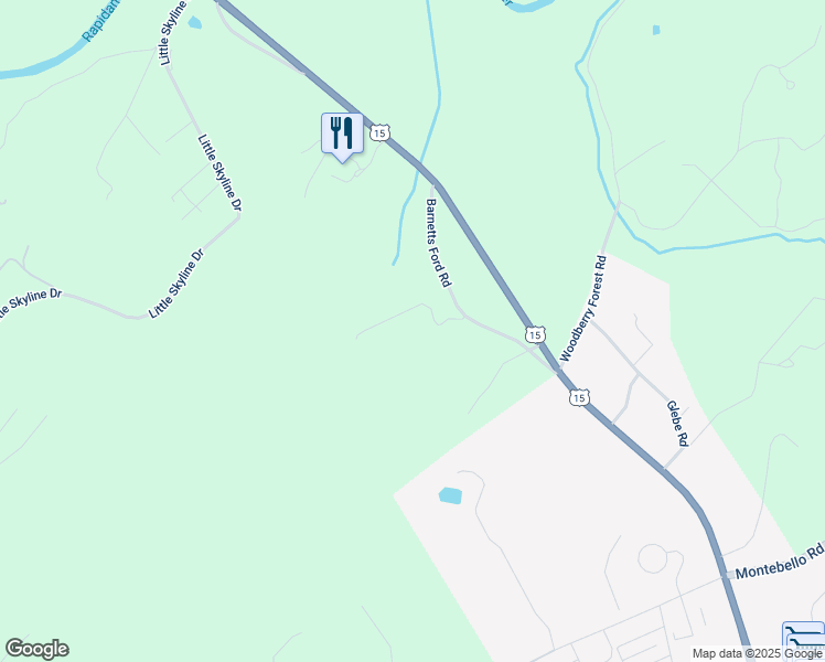 map of restaurants, bars, coffee shops, grocery stores, and more near 10070 Barnetts Ford Road in Orange