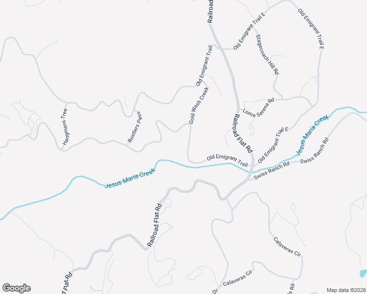 map of restaurants, bars, coffee shops, grocery stores, and more near 8066 Old Emigrant Trail in Mountain Ranch