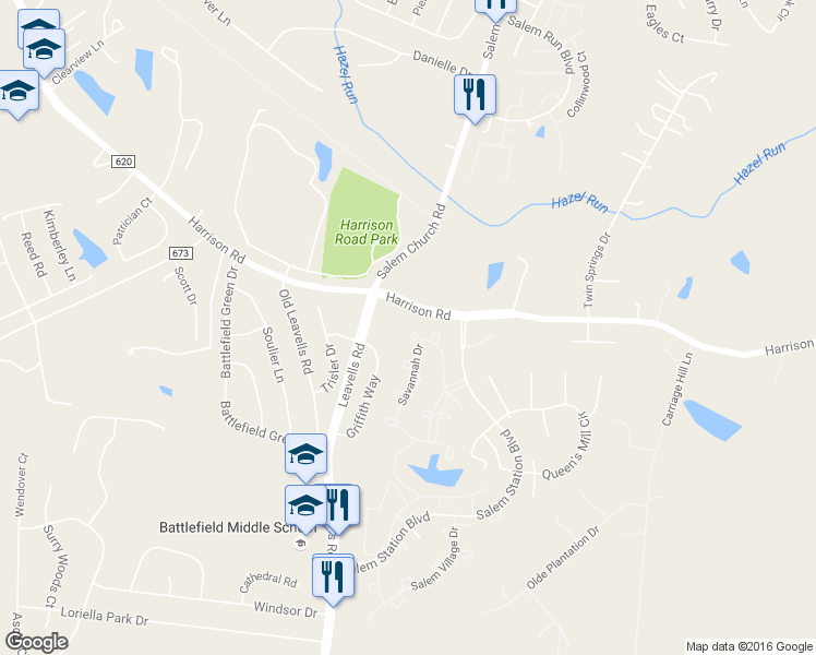 map of restaurants, bars, coffee shops, grocery stores, and more near 11409 Sarasota Court in Fredericksburg
