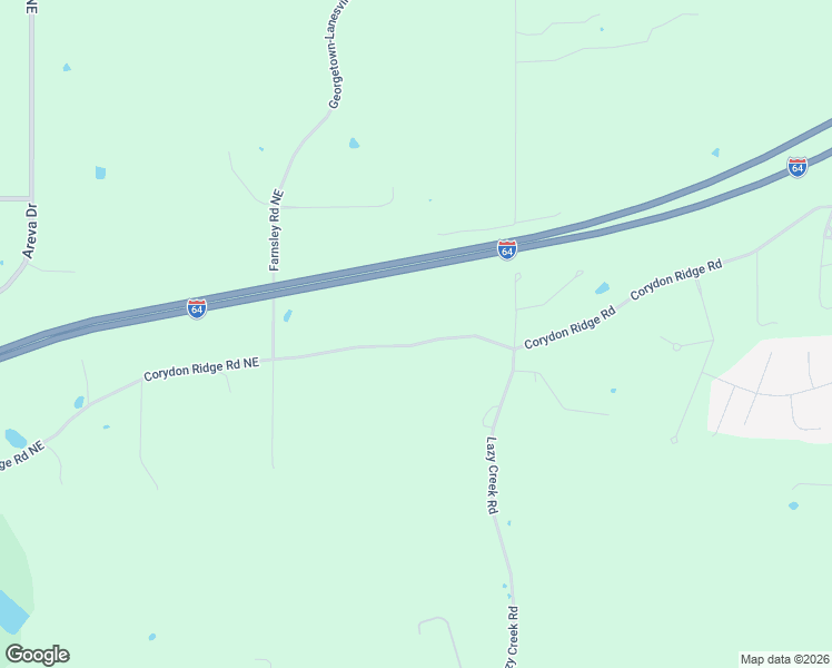 map of restaurants, bars, coffee shops, grocery stores, and more near 7790 Corydon Ridge Road Northeast in Lanesville