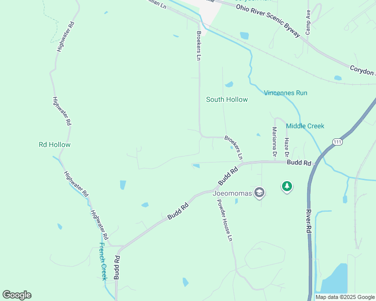 map of restaurants, bars, coffee shops, grocery stores, and more near 350 Chanda Lane in New Albany