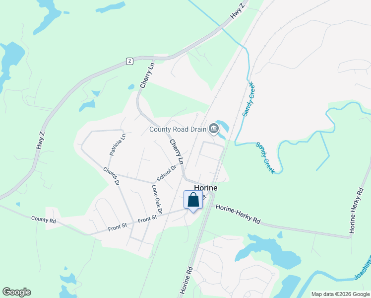 map of restaurants, bars, coffee shops, grocery stores, and more near 9250 Cherry Lane in Pevely