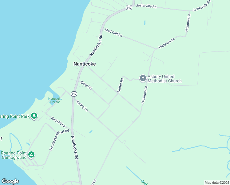 map of restaurants, bars, coffee shops, grocery stores, and more near 2678 Bank Road in Nanticoke