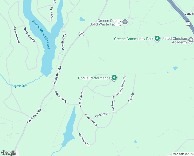 map of restaurants, bars, coffee shops, grocery stores, and more near 164 Chapel Road in Ruckersville