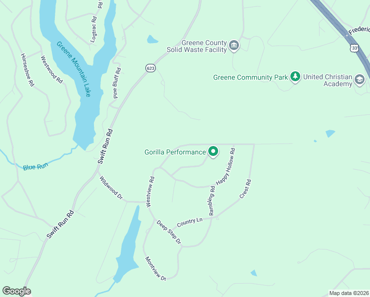 map of restaurants, bars, coffee shops, grocery stores, and more near 164 Chapel Road in Ruckersville