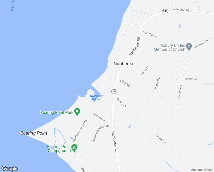 map of restaurants, bars, coffee shops, grocery stores, and more near 20476 Nanticoke Road in Nanticoke