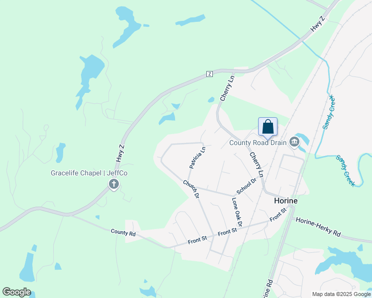 map of restaurants, bars, coffee shops, grocery stores, and more near 9197 Patricia Lane in Pevely