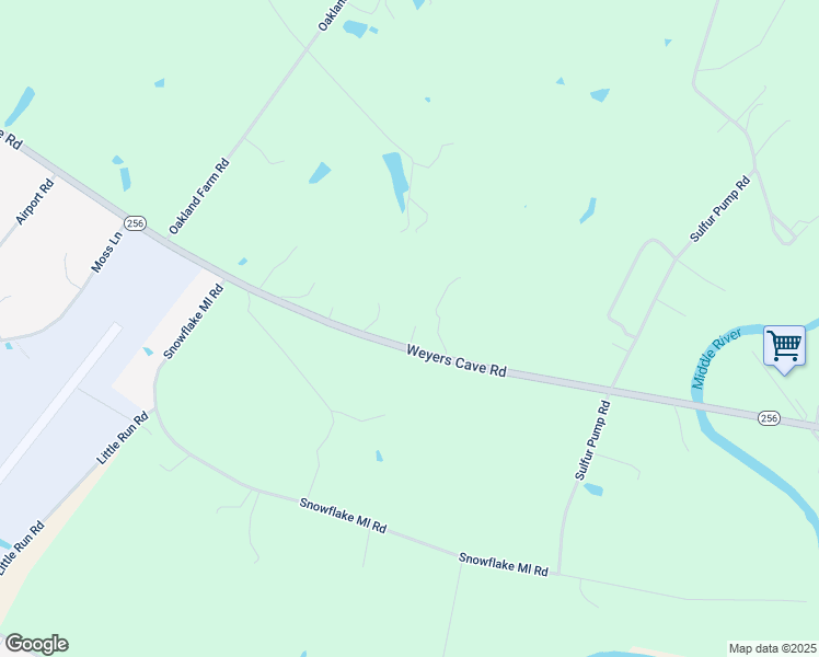 map of restaurants, bars, coffee shops, grocery stores, and more near 1400 Weyers Cave Road in Weyers Cave