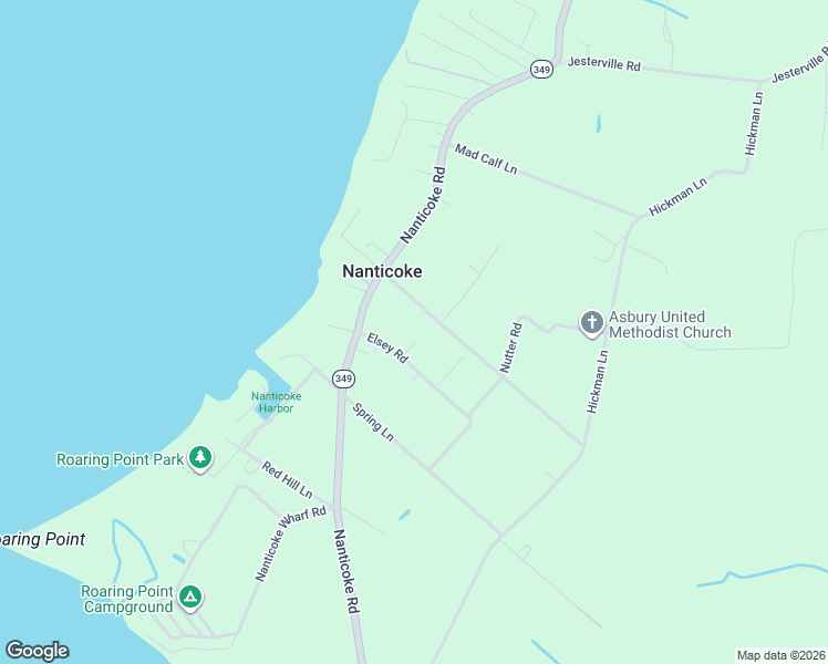 map of restaurants, bars, coffee shops, grocery stores, and more near 2699 Elsey Road in Nanticoke