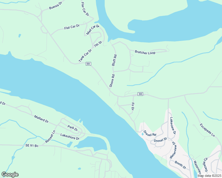 map of restaurants, bars, coffee shops, grocery stores, and more near 28546 Shore Road in Warsaw