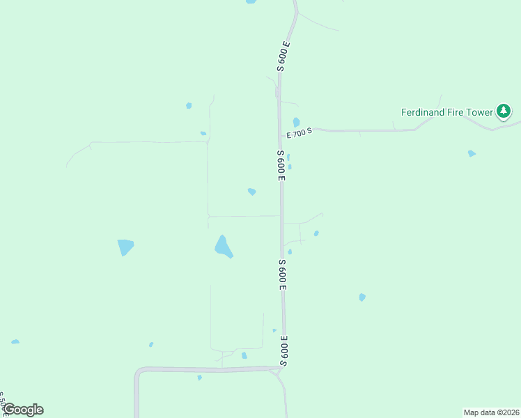 map of restaurants, bars, coffee shops, grocery stores, and more near 5947 East 750 South in Ferdinand