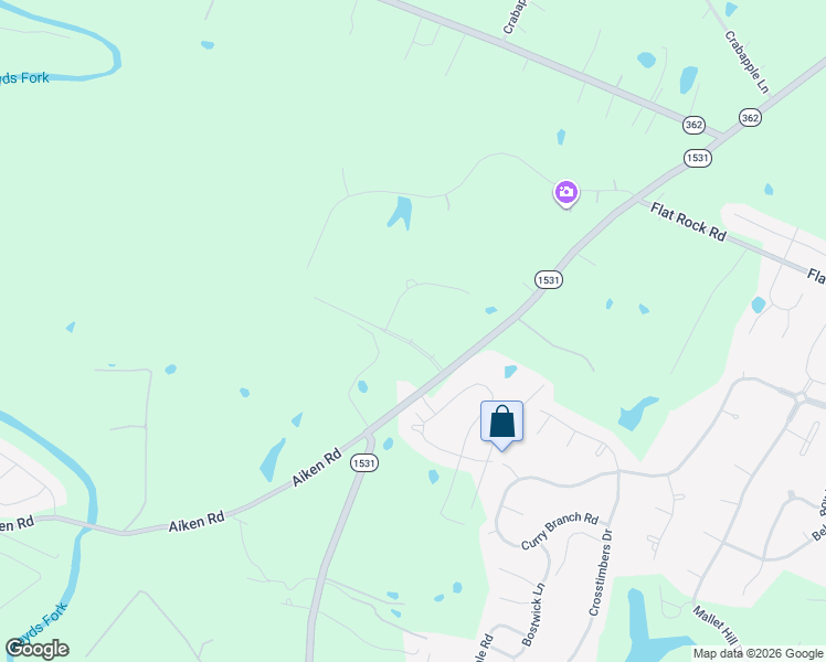 map of restaurants, bars, coffee shops, grocery stores, and more near 16911 Aiken Road in Louisville