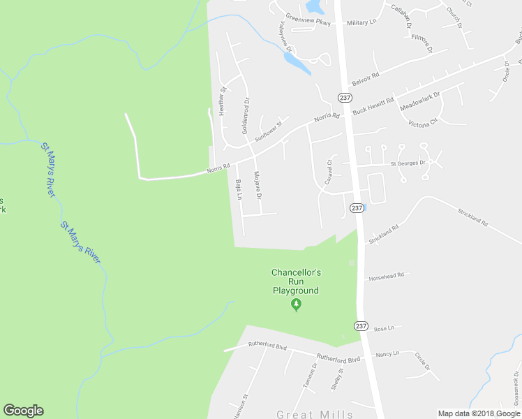 map of restaurants, bars, coffee shops, grocery stores, and more near 15712 Mojave Drive in Great Mills