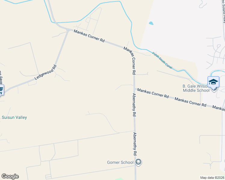 map of restaurants, bars, coffee shops, grocery stores, and more near 4675 Abernathy Road in Fairfield