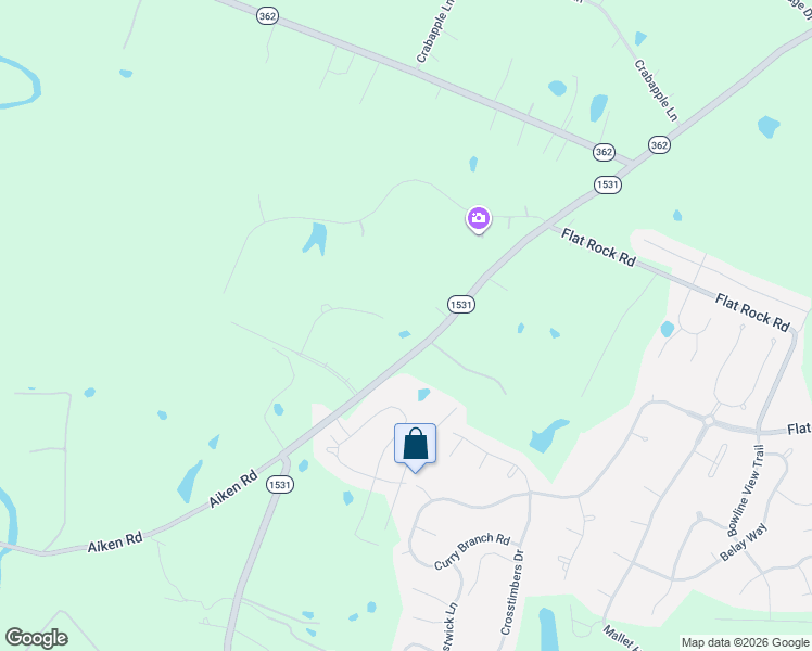 map of restaurants, bars, coffee shops, grocery stores, and more near 17501 Aiken Road in Louisville