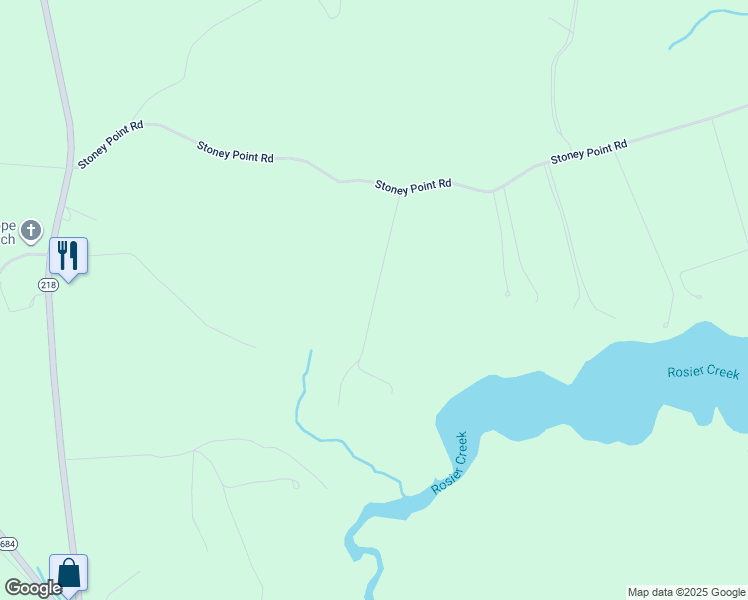 map of restaurants, bars, coffee shops, grocery stores, and more near Landfall Lane in King George County