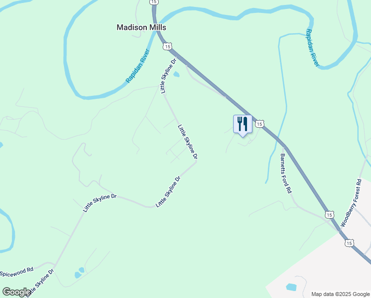 map of restaurants, bars, coffee shops, grocery stores, and more near 9442 Little Skyline Drive in Orange