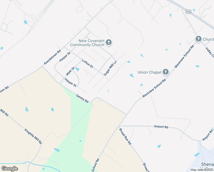 map of restaurants, bars, coffee shops, grocery stores, and more near 41 Falcon Lane in Weyers Cave
